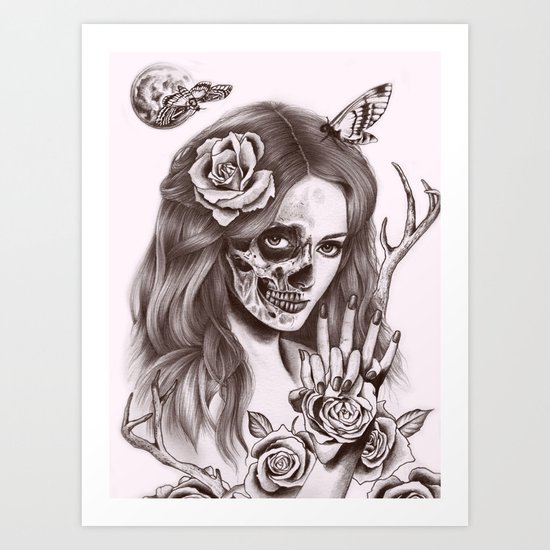 Goodnight Girl Art Print