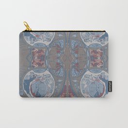 Abstract Deco Circles on Grey Carry-All Pouch
