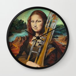 "Trombona Lisa" by Jen Hinkle Wall Clock