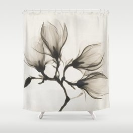 Magnolia Branch X-Ray Vintage Photo Shower Curtain
