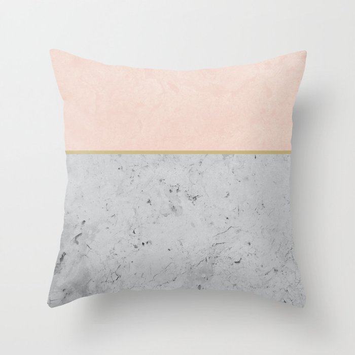 Peach and clearance gray throw pillows