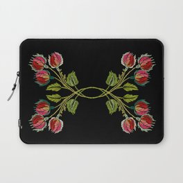 Embroidered Scandi Flowers Laptop Sleeve