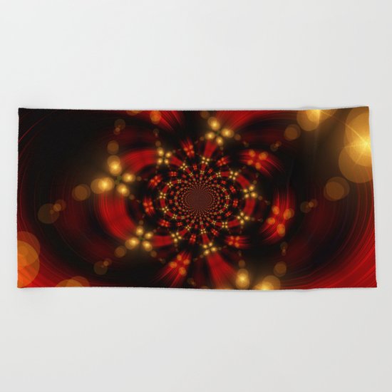 Christmas-Fractal Beach Towel