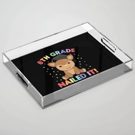 Kids 8th Grade Nailed It Deer Graduation Acrylic Tray