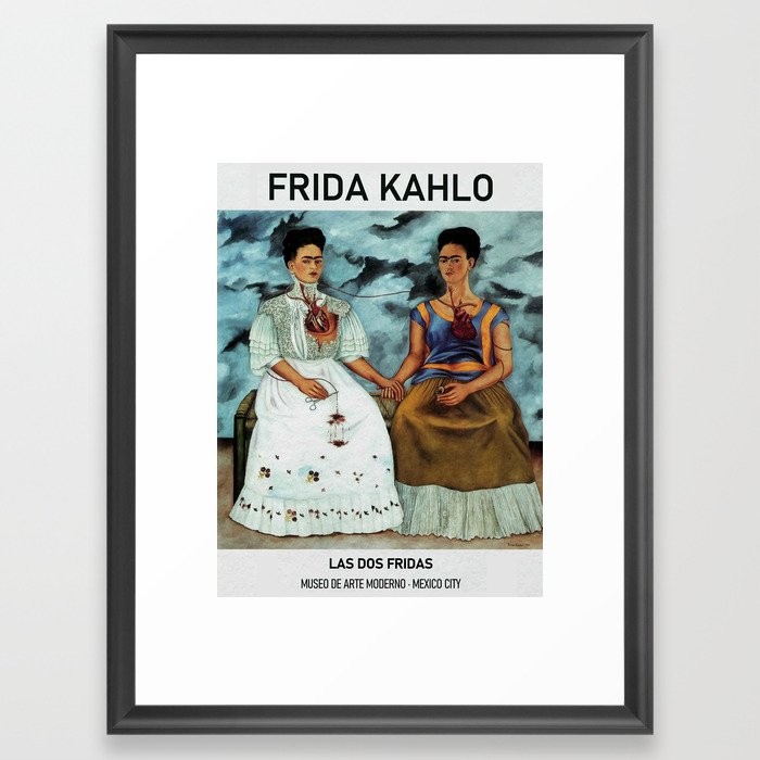 Frida Kahlo Exhibition Frida Kahlo The Two Fridas Art Las Dos Fridas Mexico City 1939 Framed Art Print
