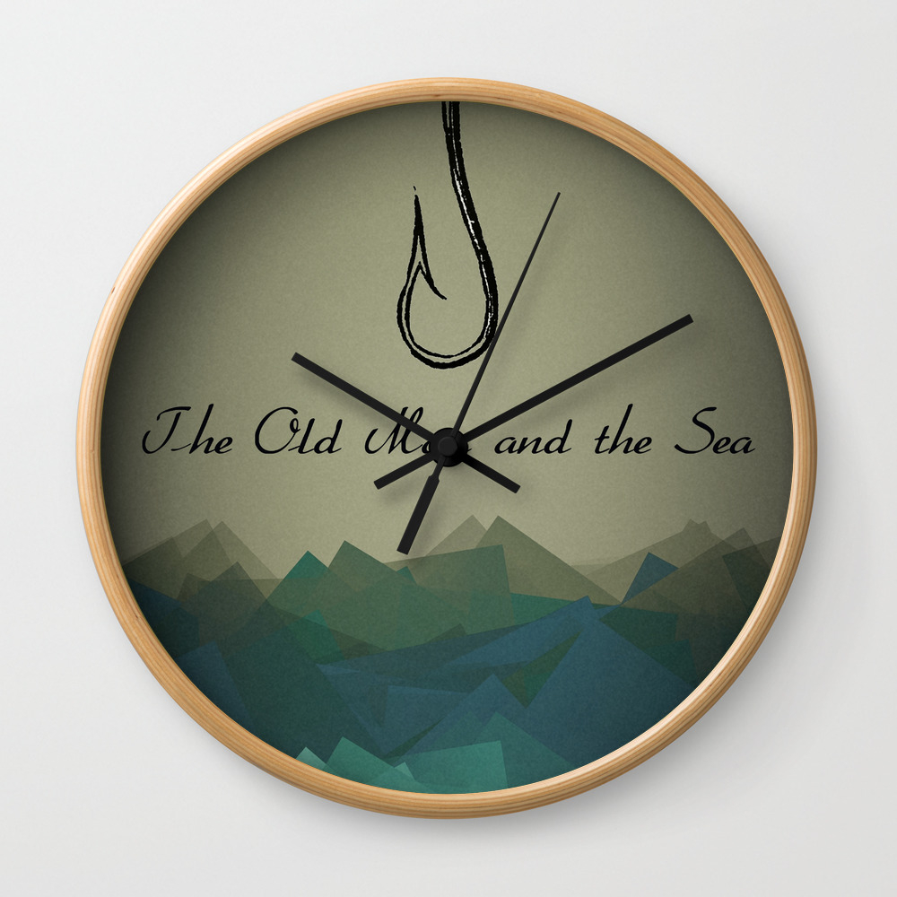 The Old Man And The Sea Wall Clock By Aestheticallydeclined Society6