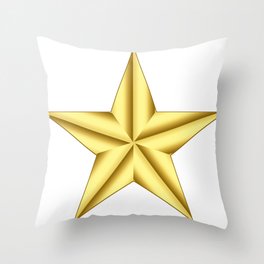 Military General Gold Star Throw Pillow