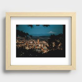 Portland Skyline Recessed Framed Print