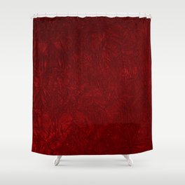 Red Crushed Velvet Shower Curtain