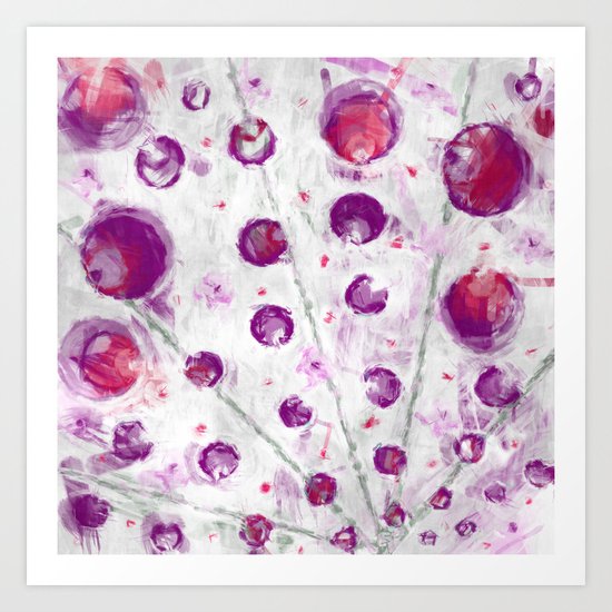 Abstract painted bubbles Art Print