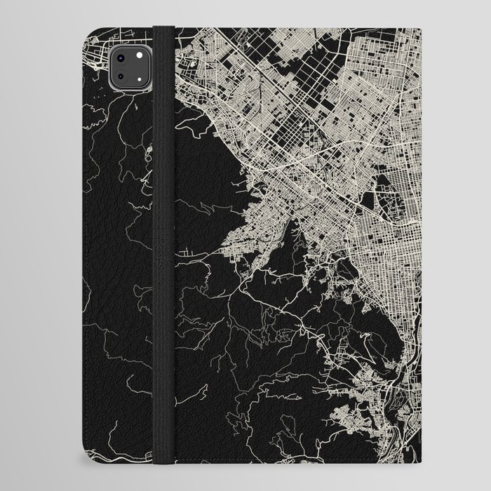 Sapporo - Japan - Black and White City Map iPad Folio Case