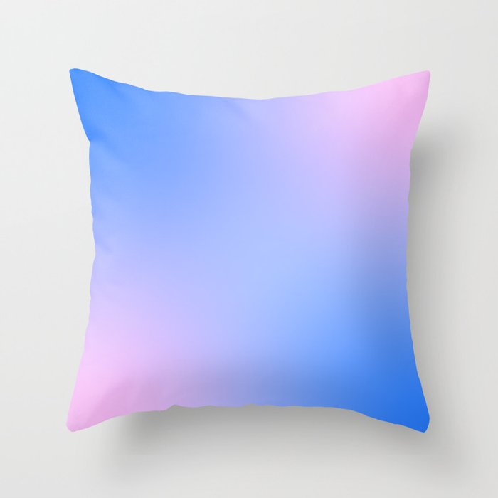 Minimal pastel blue - purple pink gradient Throw Pillow