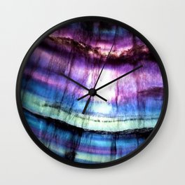 Rainbow Fluorite Wall Clock