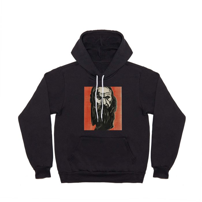 Head of An Old Man with Beard Edvard Munch Famous Painting Hoody