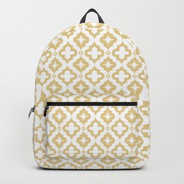 Tan Ornamental Arabic Pattern Backpack