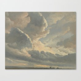 Study of Clouds with a Sunset near Rome Canvas Print