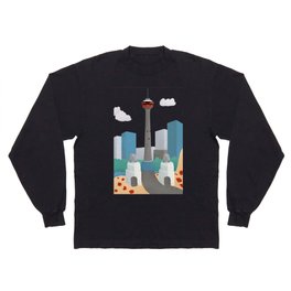 Calgary Tower & Lions Gate Bridge Long Sleeve T-shirt