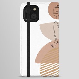 Abstract Pattern Woman iPhone Wallet Case