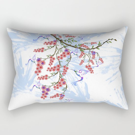 Blue bird Rectangular Pillow