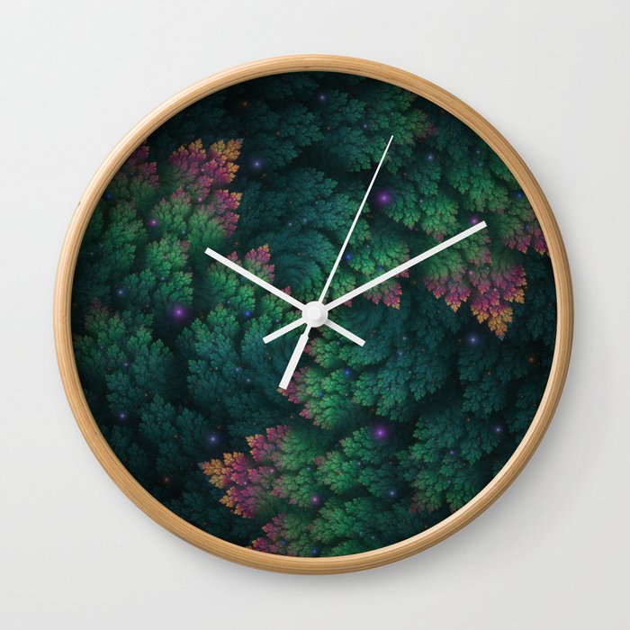 Cosmic Flora Wall Clock