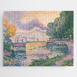 Paul Signac "The Tugboat, Canal in Samois" Jigsaw Puzzle