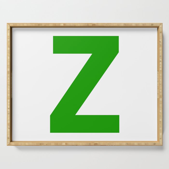Letter Z (Green & White) Serving Tray