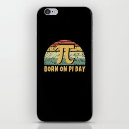 Retro Vintage March Born Birth On Pi Day iPhone Skin