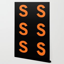 Letter S (Orange & Black) Wallpaper