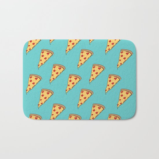 Pepperoni Heart Bath Mat