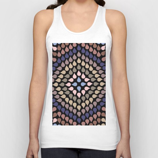 Seamless Colorful Raindrops V Unisex Tank Top