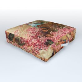 1888 Classical Masterpiece 'The Roses of Heliogabalus' by Sir Lawrence Alma-Tadema Outdoor Floor Cushion