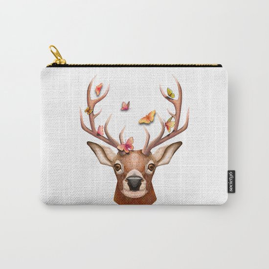 Stag and the Butterflies Carry-All Pouch