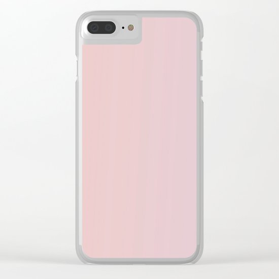 Coral Pink Peach Sunset Gradient Clear iPhone Case