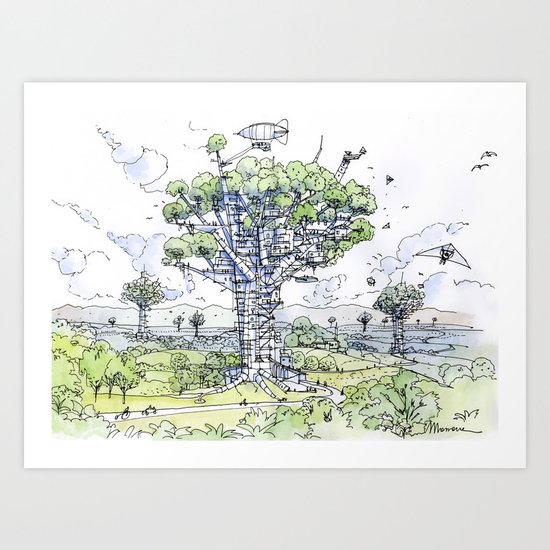 La Citta Arborea! Art Print