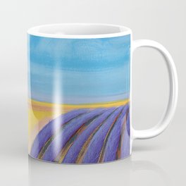 LAVENDER FIELD of SANTA YNEZ Coffee Mug | Acrylic, Lavenderpainting, Provenceart, Lavenderprovence, Provencepainting, Painting, Lavenderfield, Lavenderart, California 