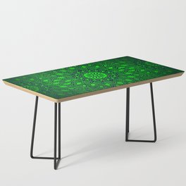 Oh, So Green Mandala Art Coffee Table