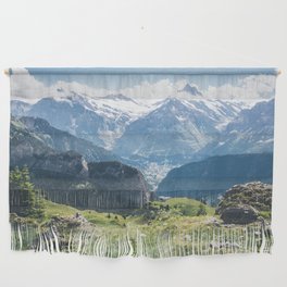 Swiss Alps Summer Landscape - Nature Photography - Jungfrau Mountain Peak Wall Hanging