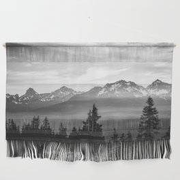 Morning in the Mountains Black and White Wall Hanging