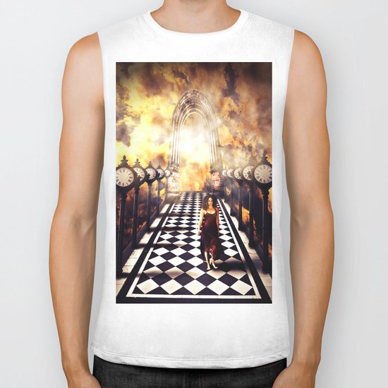 Walking through time Biker Tank