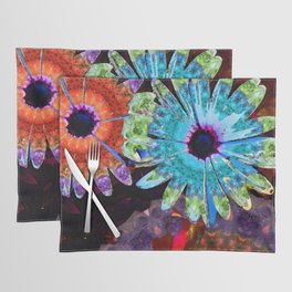 Bright Flowers 2 - Blue and Red - Sharon Cummings Placemat