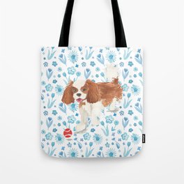 Dasher the CAV Blue Floral Tote Bag