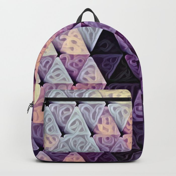 Triangles Purple Swirls Backpack