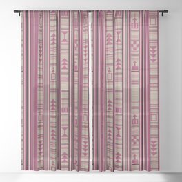 Ethnic African Style Digital Print Stylish Hand Drawing Pattern High Quality Sheer Curtain