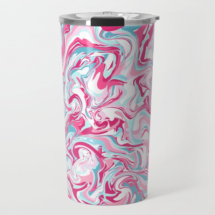 Pink Marble Travel Mug