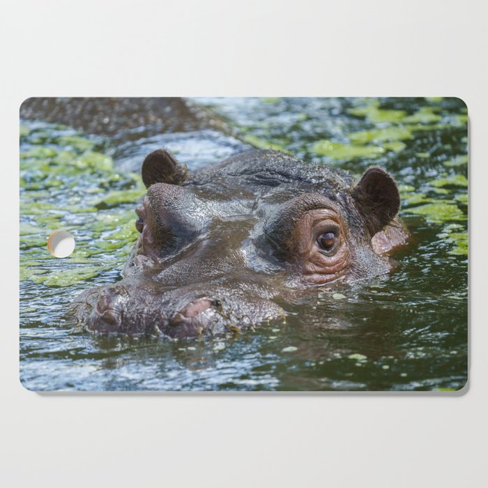 Hippo In The Water Cutting Board