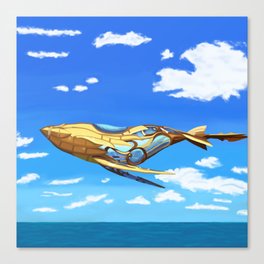 Armored flying whale Canvas Print
