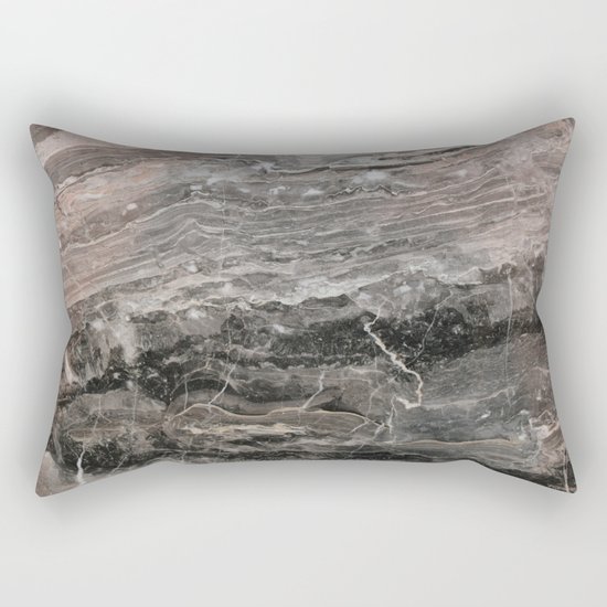 Smokey gray marble Rectangular Pillow