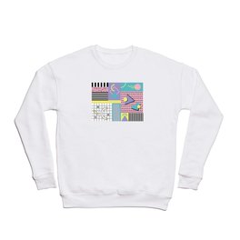 Memphis Pattern 27 - 80s - 90s Retro / 1st year anniversary design Crewneck Sweatshirt
