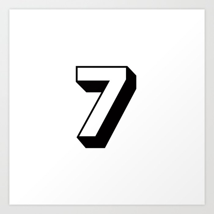 Lucky Number Seven 7 Art Print By Multifascinated Society6