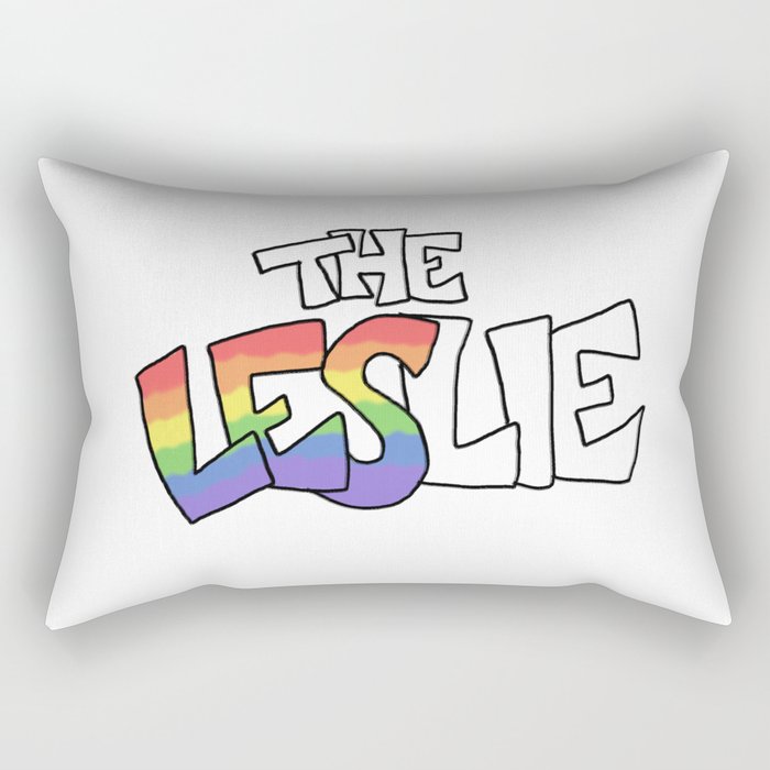 The Leslie Logo Rectangular Pillow